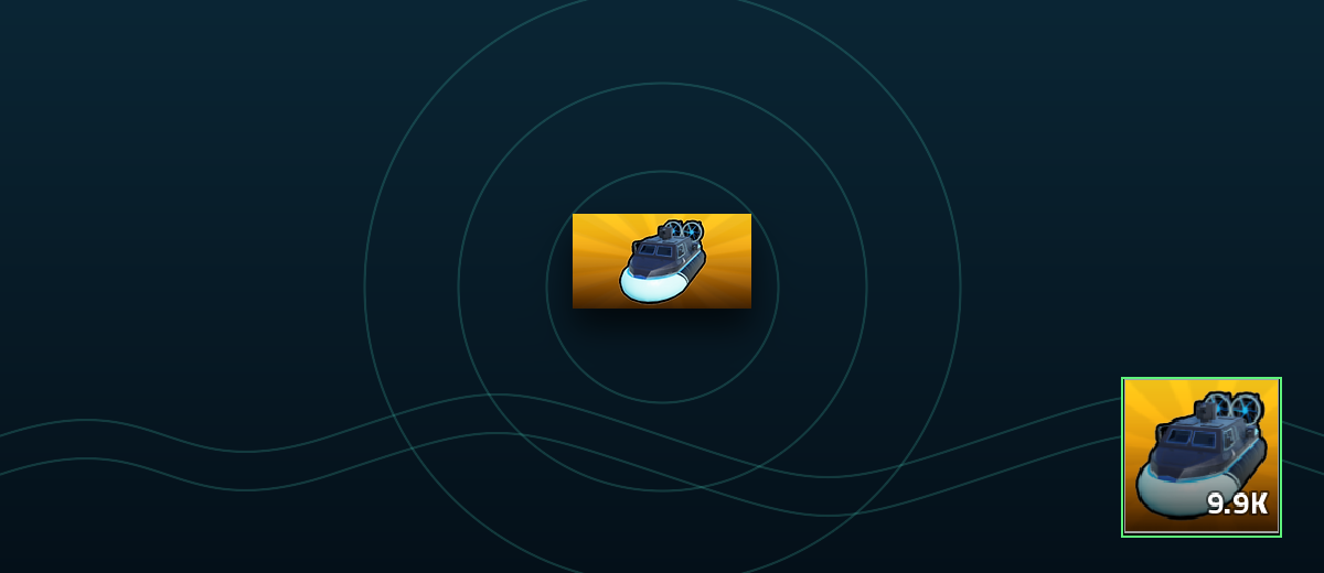 Corsair Military Tycoon Hovercraft guide artwork and item card