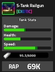 S-Tank Railgun Military Tycoon